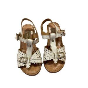Vintage Dyna Kids Toddler Girls Sandals 6? Used White *Some Wear